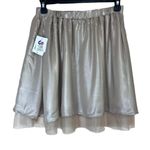 Living Doll  LA Womens Mini Skirt Champagne Tulle Fairy Size Small NEW Whimsygoth Photo 3