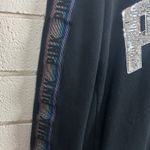 PINK - Victoria's Secret Victoria’s Secret PINK BLACK RAINBOW SIDE STRIPE BLING COWL NECK size S Photo 6