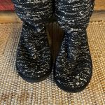 UGG  Black And Silver Shimmer Tall Cardy Knit‎ Boots Size 6 Photo 3