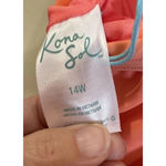 Kona Sol  14W Peach V-neck‎ One Piece High Back Adjustable Straps Swimsuit NEW Photo 4