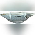 Brahmin Large Asher Mint Green Icy Blue Crocodile Zip Top Shoulder Bag Tote Photo 6