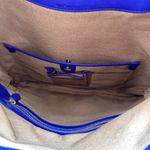 Ralph Lauren Purple Leather Gold Handle Satchel Shoulder Bag Italy Photo 3