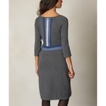 prAna New Womens NWT Yarrah Dress M Dark Gray Blue Tan Organic Cotton Sweater Photo 1