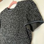 Papell Boutique Vintage Beaded Top 100% Silk Short Sleeve Top Photo 2