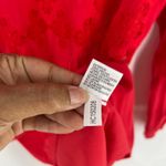 Gianni Bini Mini Dress Womens XS Red Viscose Lace Cutout Detail Keyhole Back Photo 8