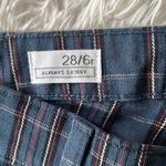 Gap  WOMEN’S 1969 ALWAYS SKINNY JEANS IN BLUE PLAID SIZE 28/6R Photo 2