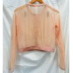 La Perla  NEW Tulle Nervures Sheer Button Up Jacket EU‎ 40 US Small Pastel Pink Photo 1