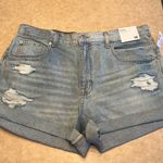 Aeropostale AERO mom shorts 3.5” non stretch light denim distressing NWT size 16 Photo 2