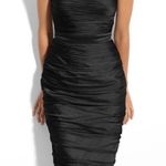 Monique Lhuillier Monique Lhullier Bridesmaids Black Ruched Dress Photo 0