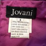 Jovani  maxi gown dress pink embroidered size 4 cross back V-neck Photo 8
