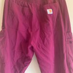 Carhartt  Womens Pants Purple Size M Petite Casual Cargo Jogger Pull Up Photo 2
