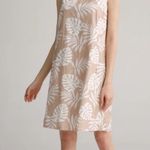 Charlie Paige NWT  Linen Cotton Palm Tan Dress Medium Photo 1