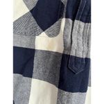 J.Crew navy blue plaid long sleeve pullover size large Photo 2