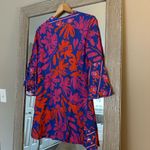 Maaji  Revolve Blue And Red Floral Tunic Dress Tie Waist Size Small Photo 1