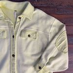 Free People  Ruby Jacket Shacket Oversized Fleece in Light Green Yellow- Sz S 🧡🎀 Photo 11