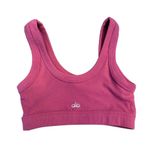 Alo Yoga  Wellness Bra Women’s XS Raspberry Sorbet Pink Sports Performance Ribbed Photo 2