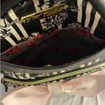 Betsey Johnson Goth Glam Bow Stripe Floral Backpack Black Pink Photo 5