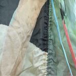 Just Bee Queen Minela Satin Ruched Midi Skirt Multicolor Abstract Size S RTR‎ Blue Photo 9