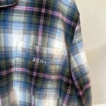 SKIMS  UNISEX‎ FLANNEL SLEEP SHIRT IN MULTI PLAID XS Photo 3