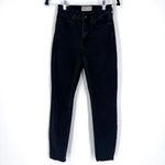 Everlane Women's High Rise Tapered Leg Skinny Jeans Charcoal Dark wash Size 25R Photo 3