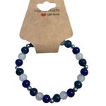Handmade Blue & White Beaded Bracelet  Photo 0