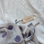 Victoria's Secret NEW WITH TAGS  White Purple Polka Dot 100% silk Mini slip Dress Photo 3