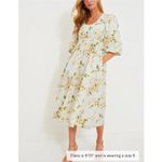 Tuckernuck ‎ Marlena Midi Dress aqua watercolor size medium nwt easter garden NEW Photo 8