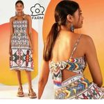 Farm Rio  Amulet Textured Geometric Midi Sundress XL Photo 1