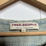 Free People jacket or mini dress denim pleated cover-up cotton linen blend Photo 5