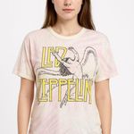 Led Zeppelin Swan Song Tie Dye Tshirt Pink Photo 0