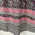 Violet+Claire  Paisley Print Tunic Floral Border Lightweight 3/4 Sleeve Pink M Photo 6
