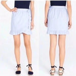 J.Crew Baby Blue Wrap Mini Skirt in Cotton Poplin Size 4 S Small Photo 4