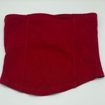 Q&A  Red Strapless Corset Cropped Top Size Small Photo 0