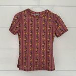 Free People  Women’s Small Tessa Baby Floral Cottagecore Romantic Tee Photo 0