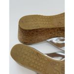 Jimmy Choo  Women's Velvety SILVER Cork Wedge Heel Thong Sandals SIZE 40 1/2 Photo 11