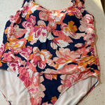 Kona Sol kona soul one piece swim suit blue and. pink floral womens 24 Photo 0