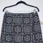 Talbots  Black and White Bandana Print Mini Wrap Skirt NWT Size 10 Wrap Skirt Photo 3
