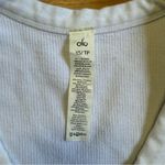 Alo Yoga Seamless Ribbed Cropped Serene Short Sleeve Top in White Size XS Photo 5