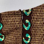 Handmade Dutch Wax Vlisco Retro One Shoulder Sheath Mini Dress One of a Kind Brown Photo 6