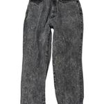 Vintage Women's 10 90s High Waisted Tapered Mom Jeans Black Acid Wash Photo 0