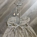 Prómesa Promesa Halter Midi Dress Black Cream Back Tie Boho Vacation Photo 7