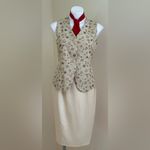 Gruppo Americano Studio Light Yellow Vintage Skirt Vest Jacket Set SZS 6 S 8 Size undefined Photo 2