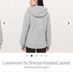 Lululemon So Sherpa Wool Blend Boucle Gray Heather Hooded Zip Jacket size 2 Photo 3