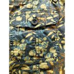 Eddie Bauer Women's Size 14 Green Blue Leaf Print 6-Pocket Cotton Cargo Skirt Photo 2