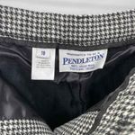 Pendleton Vintage  Pants Womens 16 Black White Houndstooth Wool High Waist Lined Photo 6