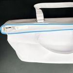 Nike Vintage Heritage SI Tote Bag Giant Logo Purse Y2K Vinyl Zip Top White Blue Photo 8