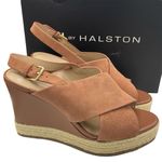 H by Halston  Stella suede leather wedge sandals women’s Size 8 1/2M Photo 1
