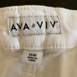 Ava & Viv NWT  High Rise Skinny Jeans Stretch White Size 26W Photo 2