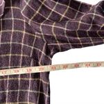 Madewell Burgundy Plaid Ruffle-Front Top Size Large Photo 3