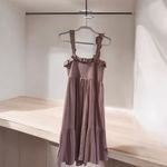 Mauve Maxi Sundress with Square Neck Purple Size L Photo 1